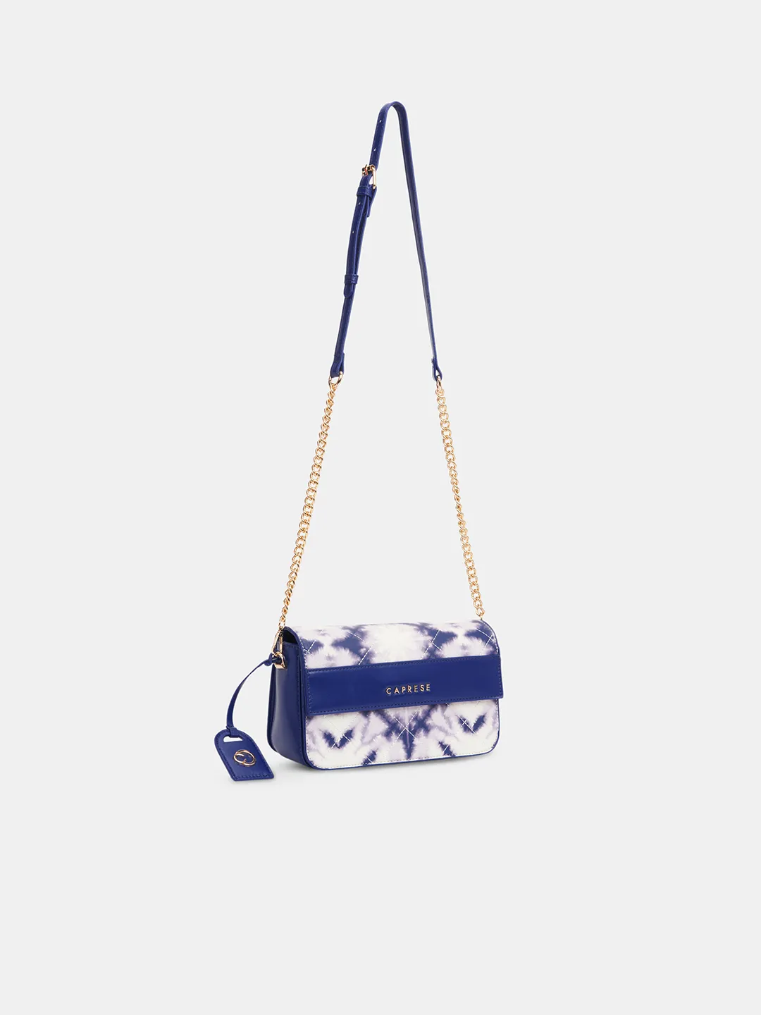 Caprese Shibori Medium Blue Sling Bag - Image 3