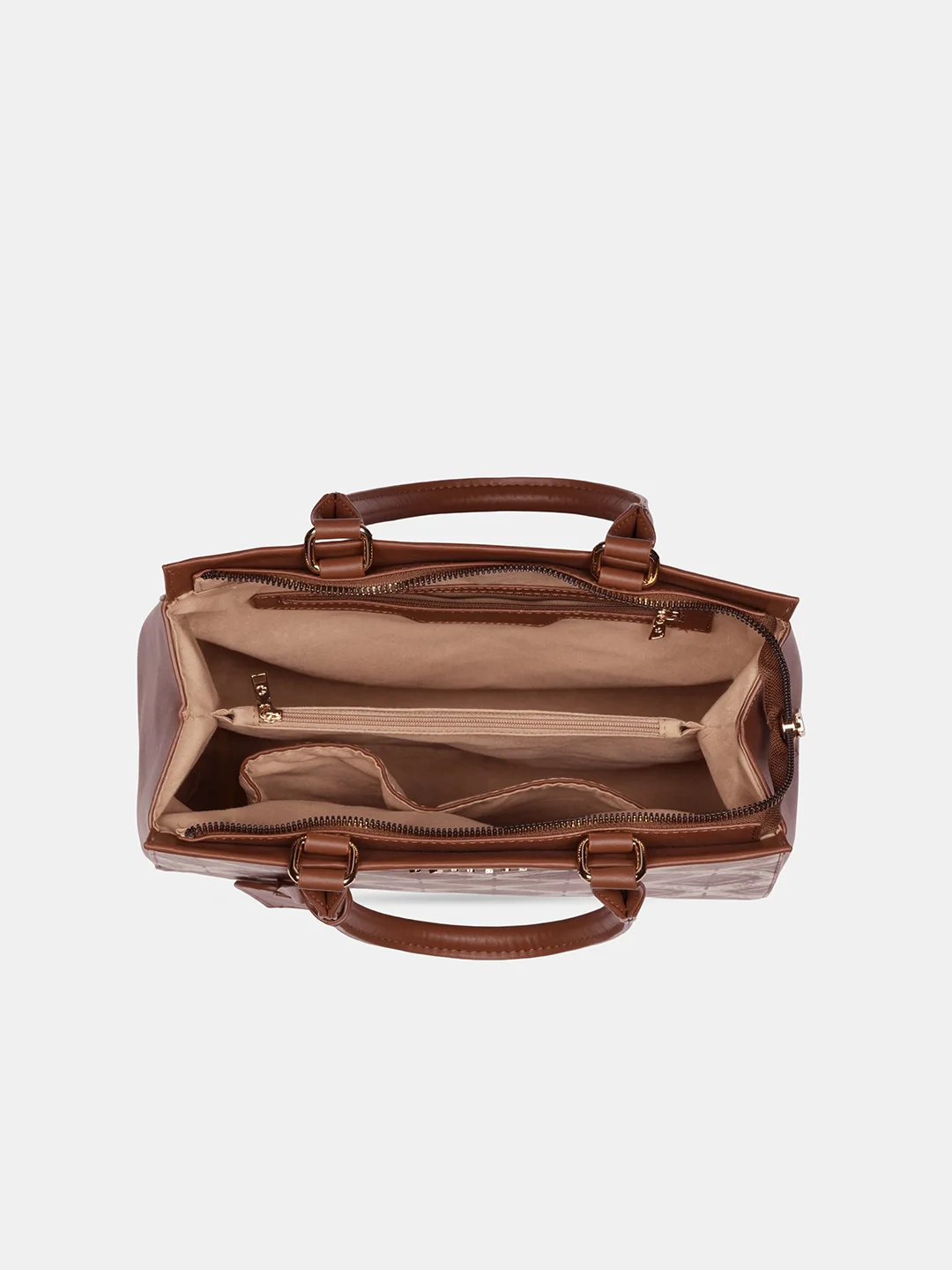 Caprese Shibori Medium Brown Satchel Bag - Image 6