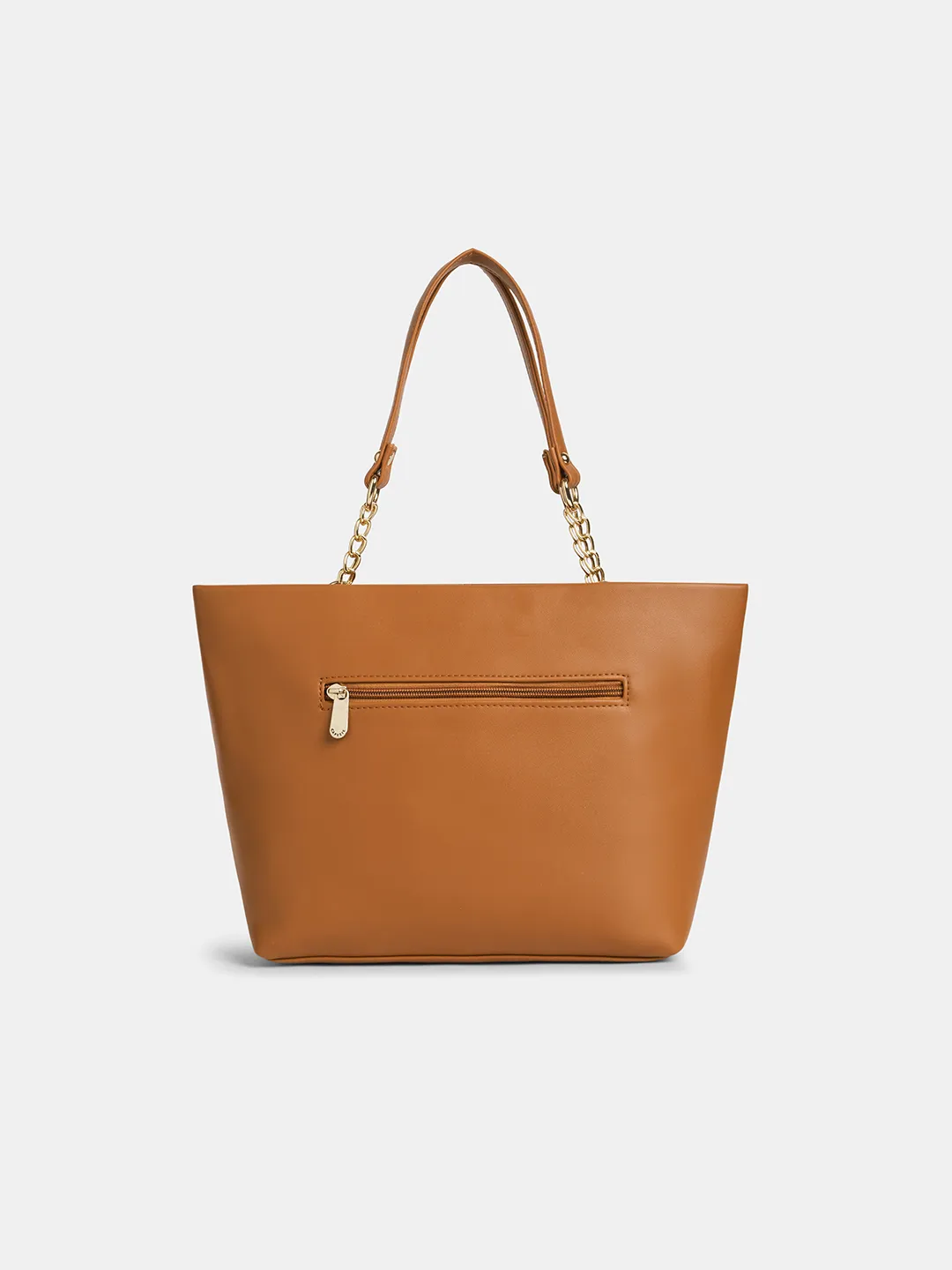 Caprese Shine Small Tan Tote Bag - Image 5