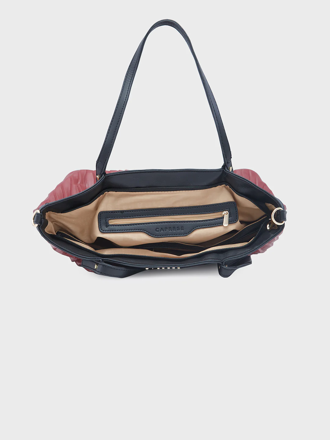 Caprese Shyla Large Burgundy Satchel Bag - Image 11