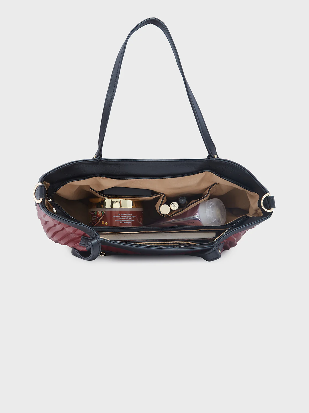 Caprese Shyla Large Burgundy Satchel Bag - Image 9