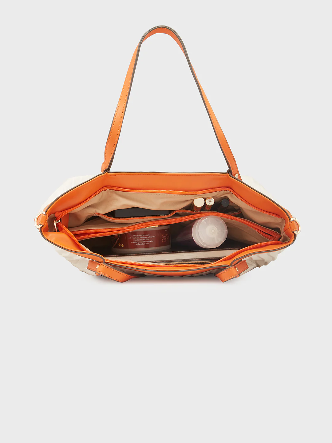 Caprese Shyla Large Cream Satchel Bag - Image 9