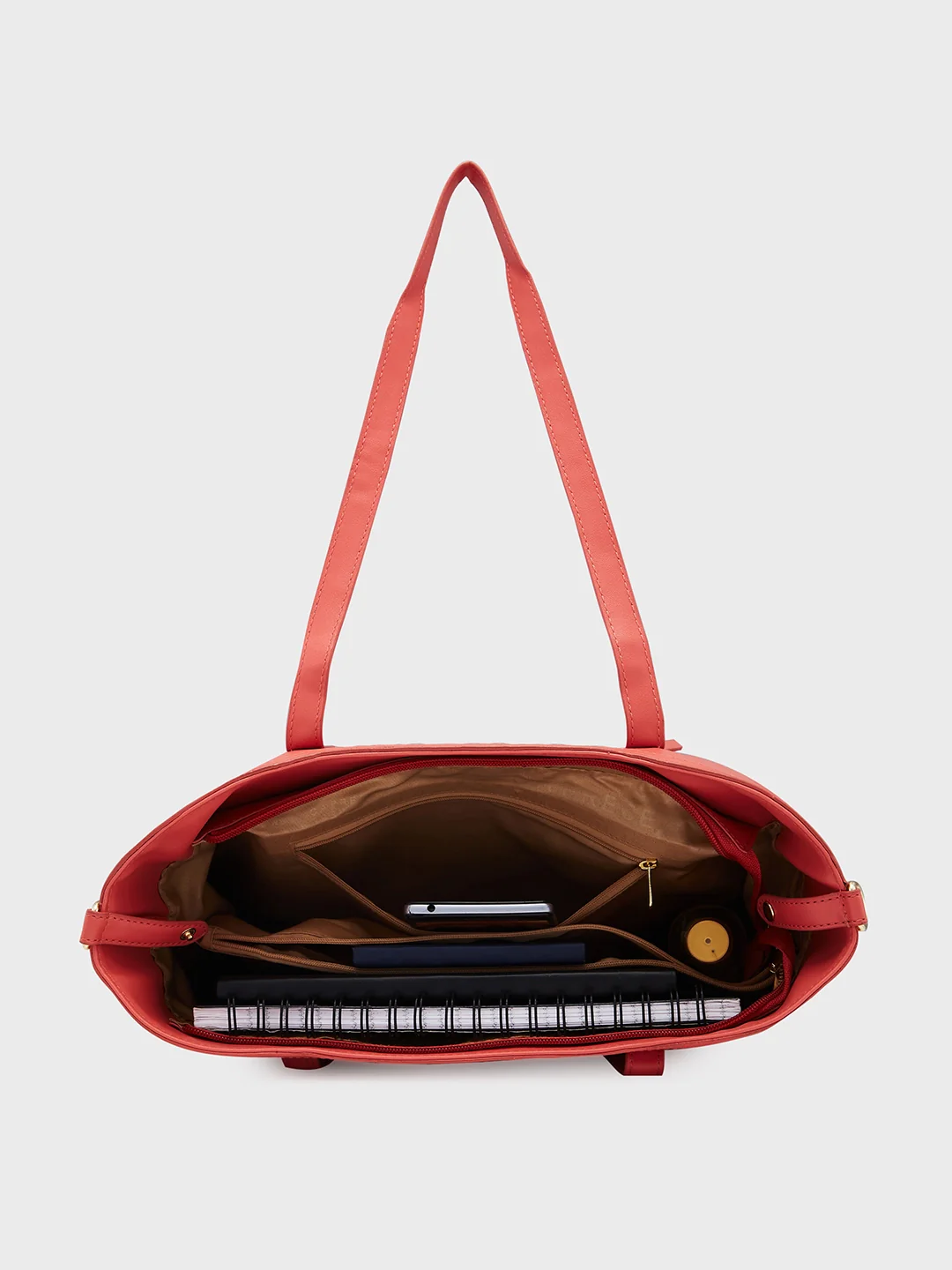 Caprese Shyla Large Peach Tote Bag - Image 8