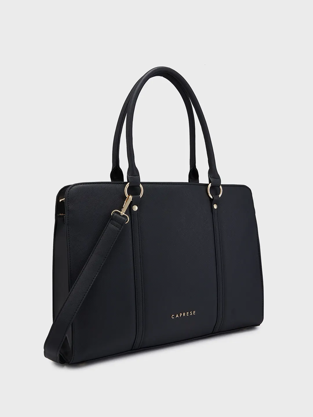 Caprese Sienna Large Black Laptop Bag - Image 3