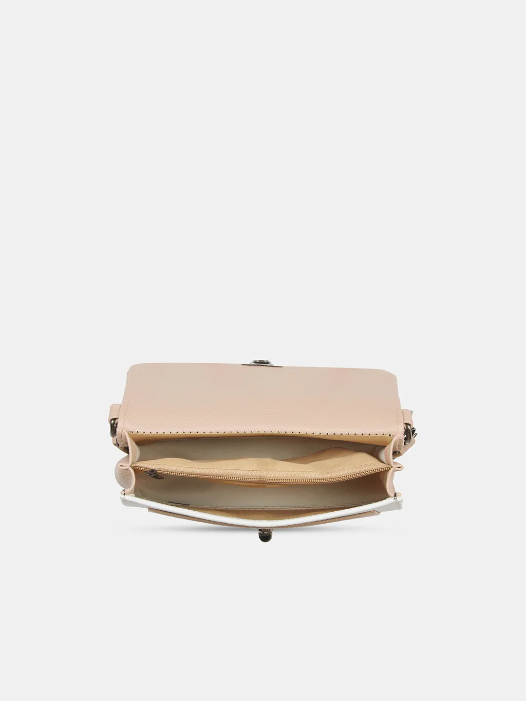 Caprese Sierraa Medium Powder Pink Baguette Bag - Image 6