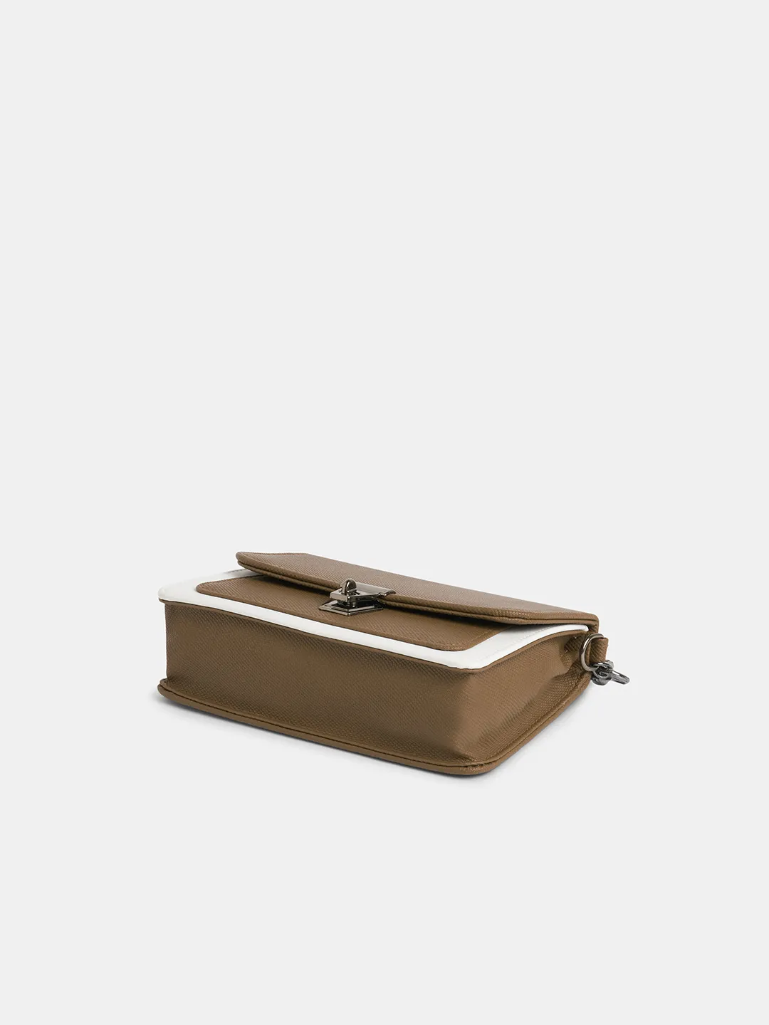 Caprese Sierraa Medium Tan Baguette Bag - Image 5
