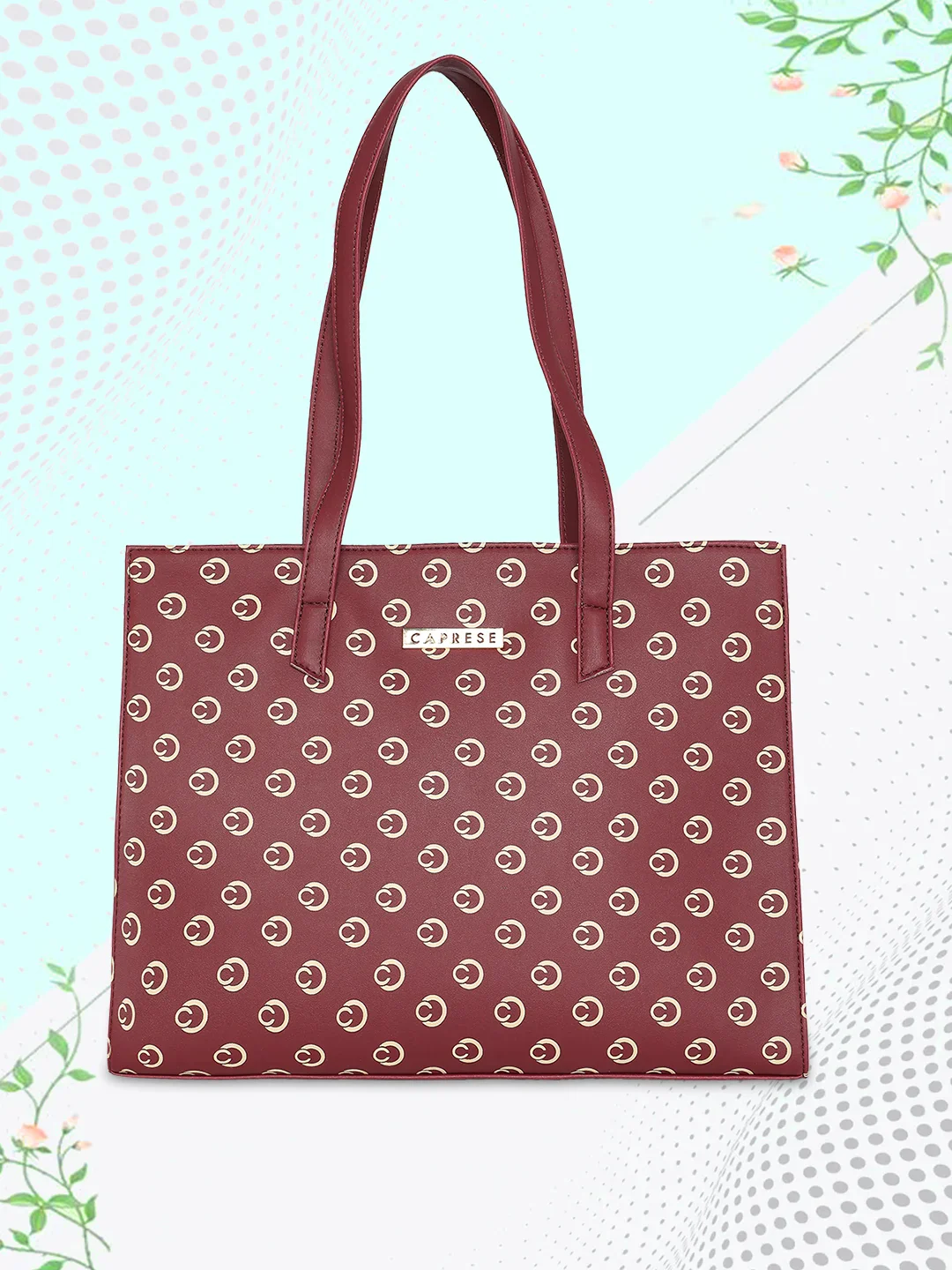 Caprese Siesta Medium Maroon Satchel Bag - Image 2