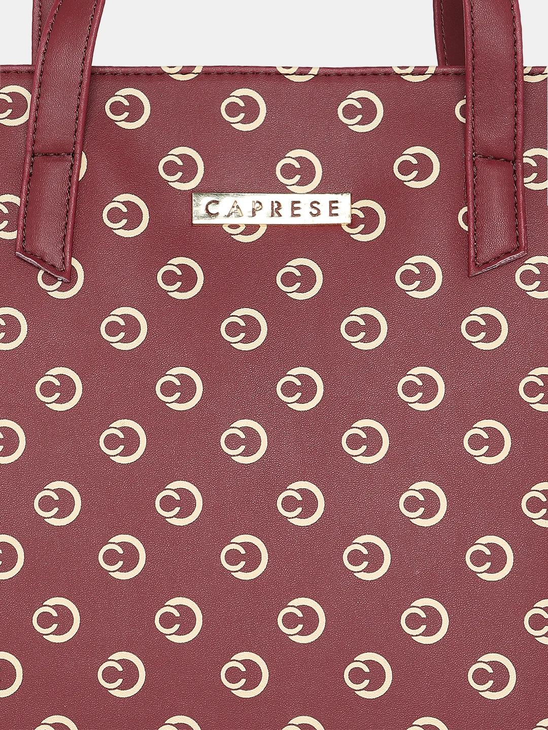 Caprese Siesta Medium Maroon Satchel Bag - Image 7