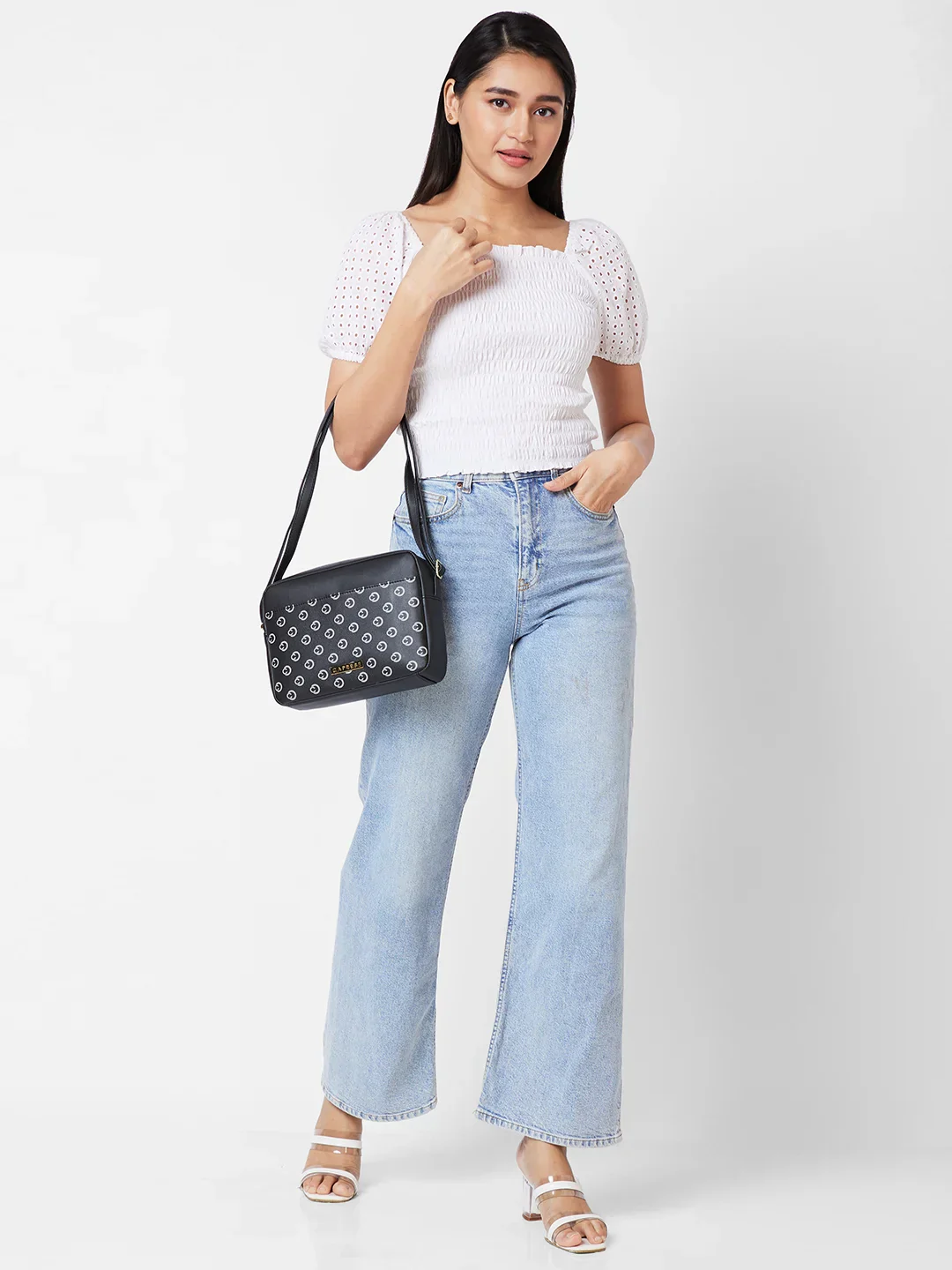 Caprese Siesta Small Black Sling Bag - Image 12