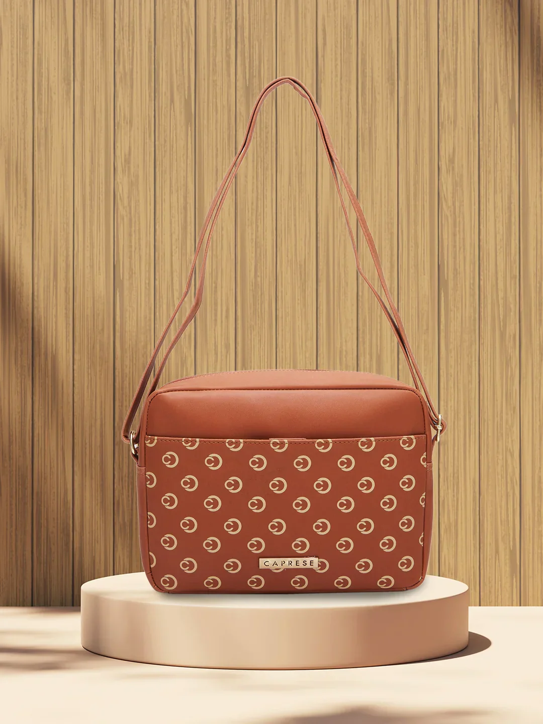 Caprese Siesta Small Tan Sling Bag - Image 2