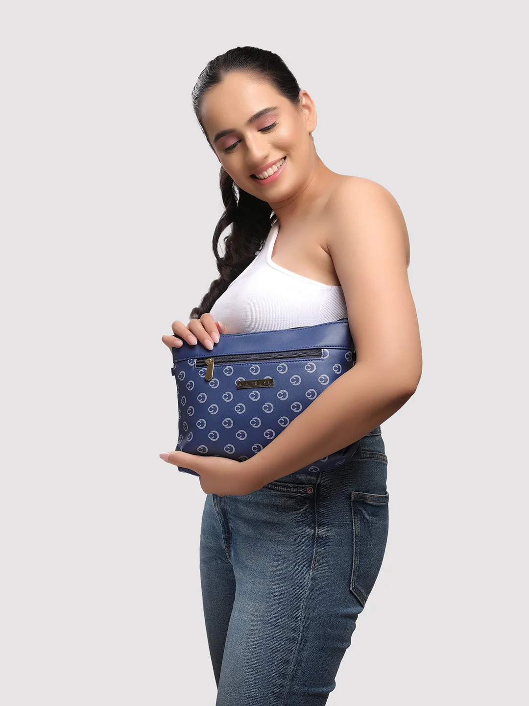 Caprese Siesta Small Navy Sling Bag - Image 12