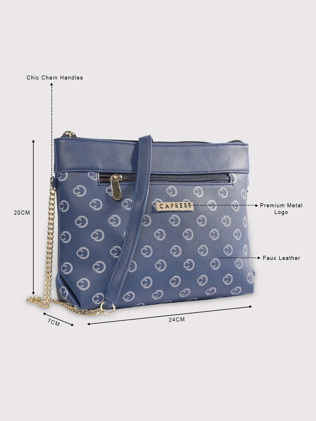 Caprese Siesta Small Navy Sling Bag - Image 3