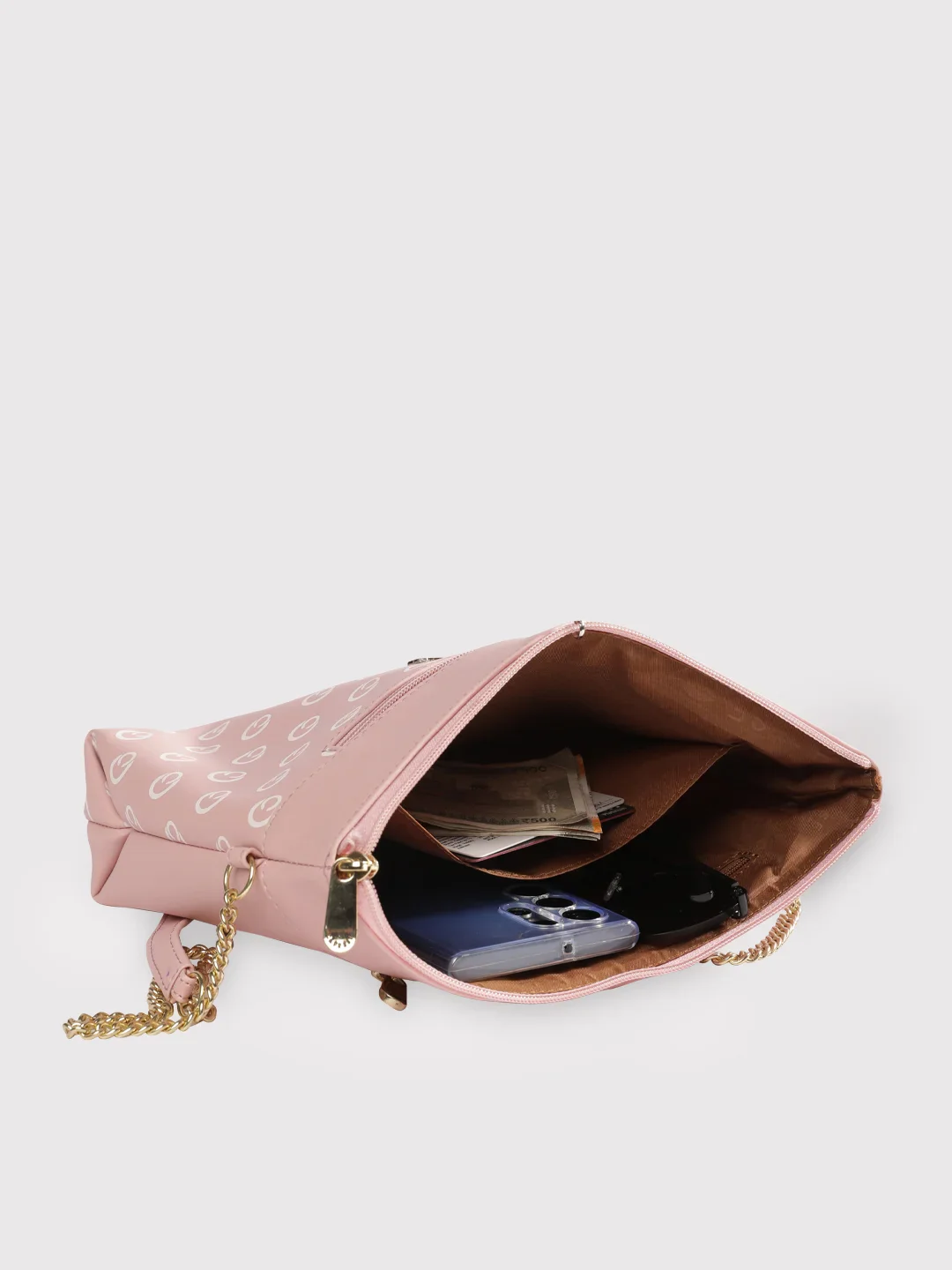 Caprese Siesta Small Powder Pink Sling Bag - Image 11