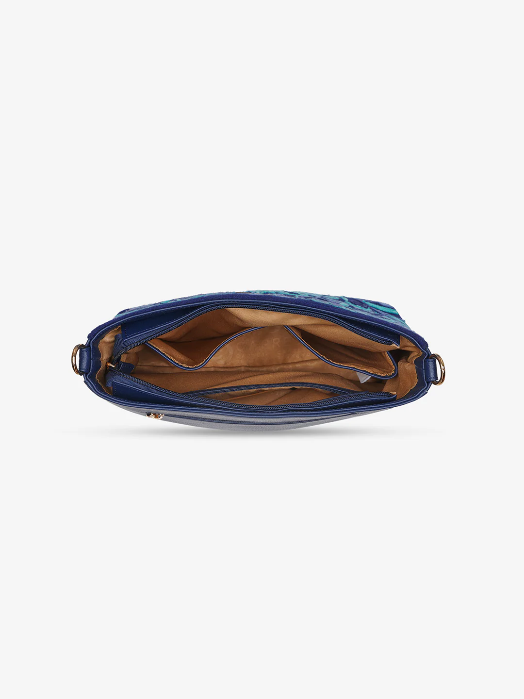 Caprese Siji Tresna Large Blue Crossbody Bag - Image 5