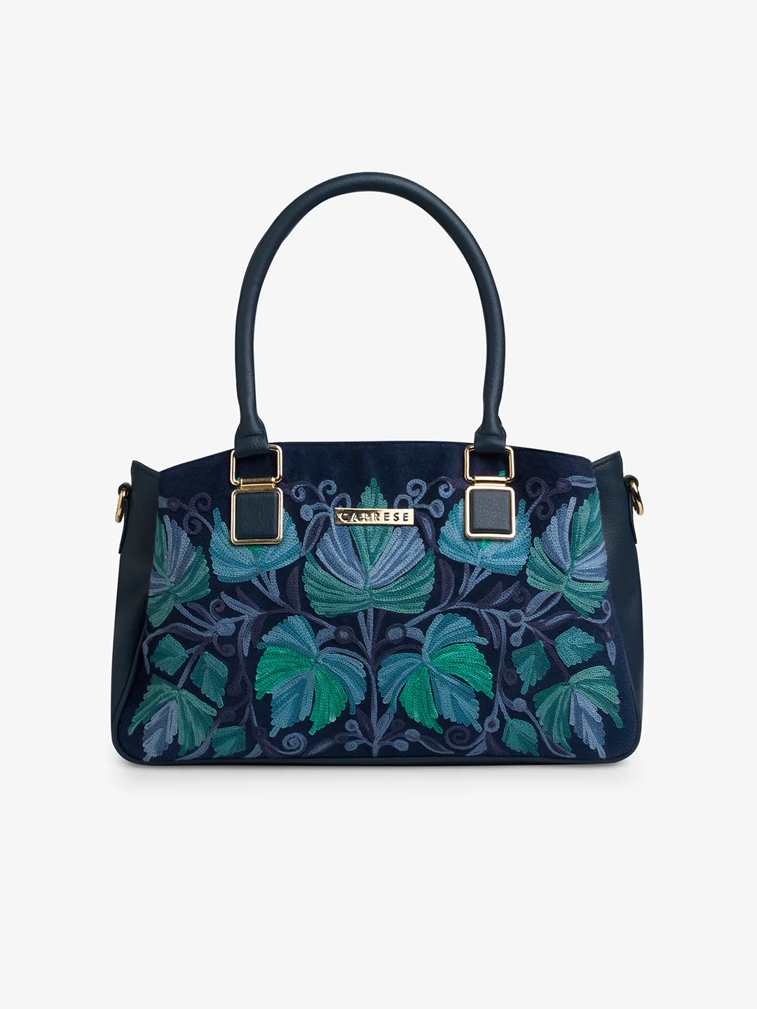 Caprese Siji Tresna Large Blue Satchel Bag - Image 2