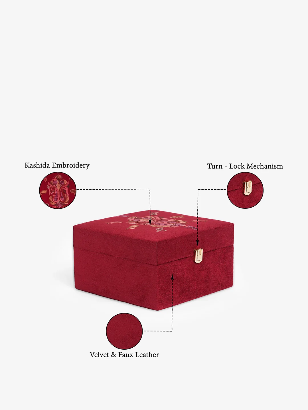 Caprese Siji Tresna Medium Red Vanity Box - Image 8