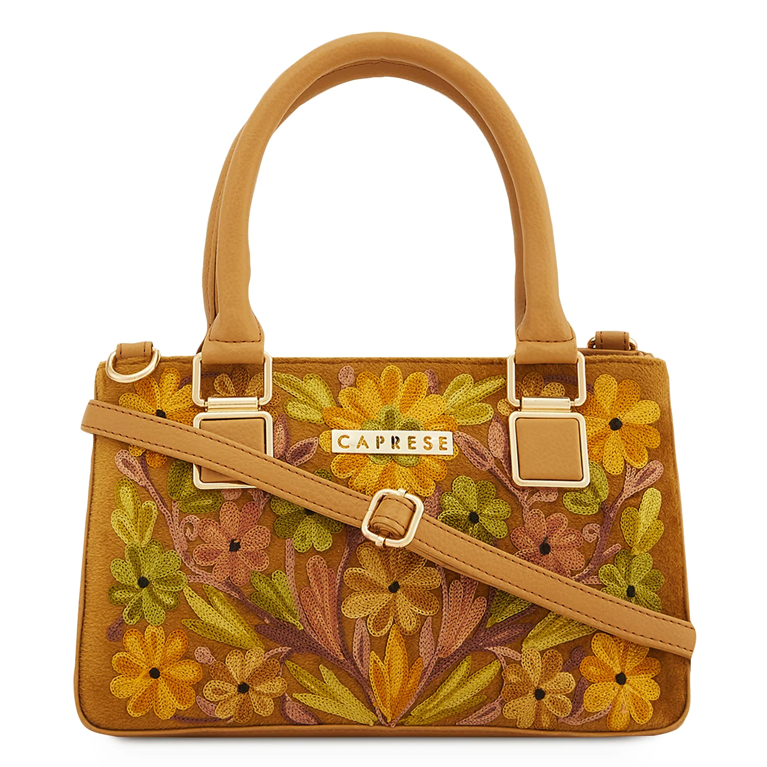 Caprese Siji Tresna Small Brown Satchel Bag