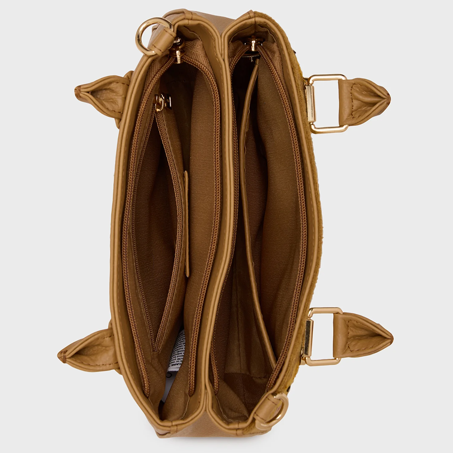 Caprese Siji Tresna Small Brown Satchel Bag - Image 7