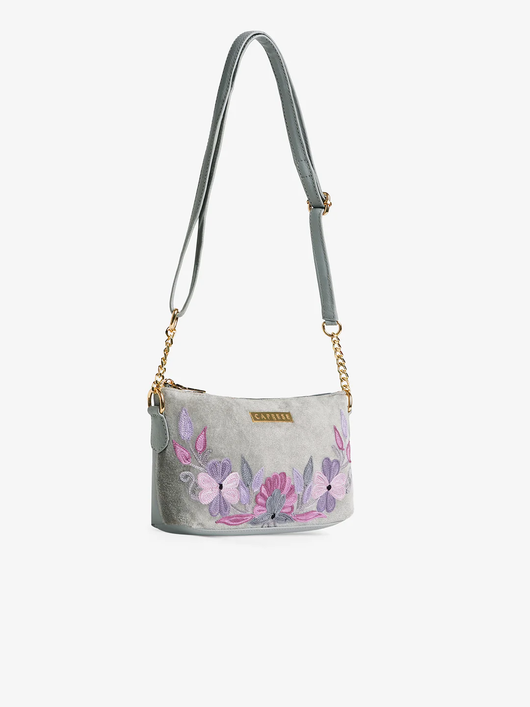 Caprese Siji Tresna Small Grey Sling Bag - Image 2