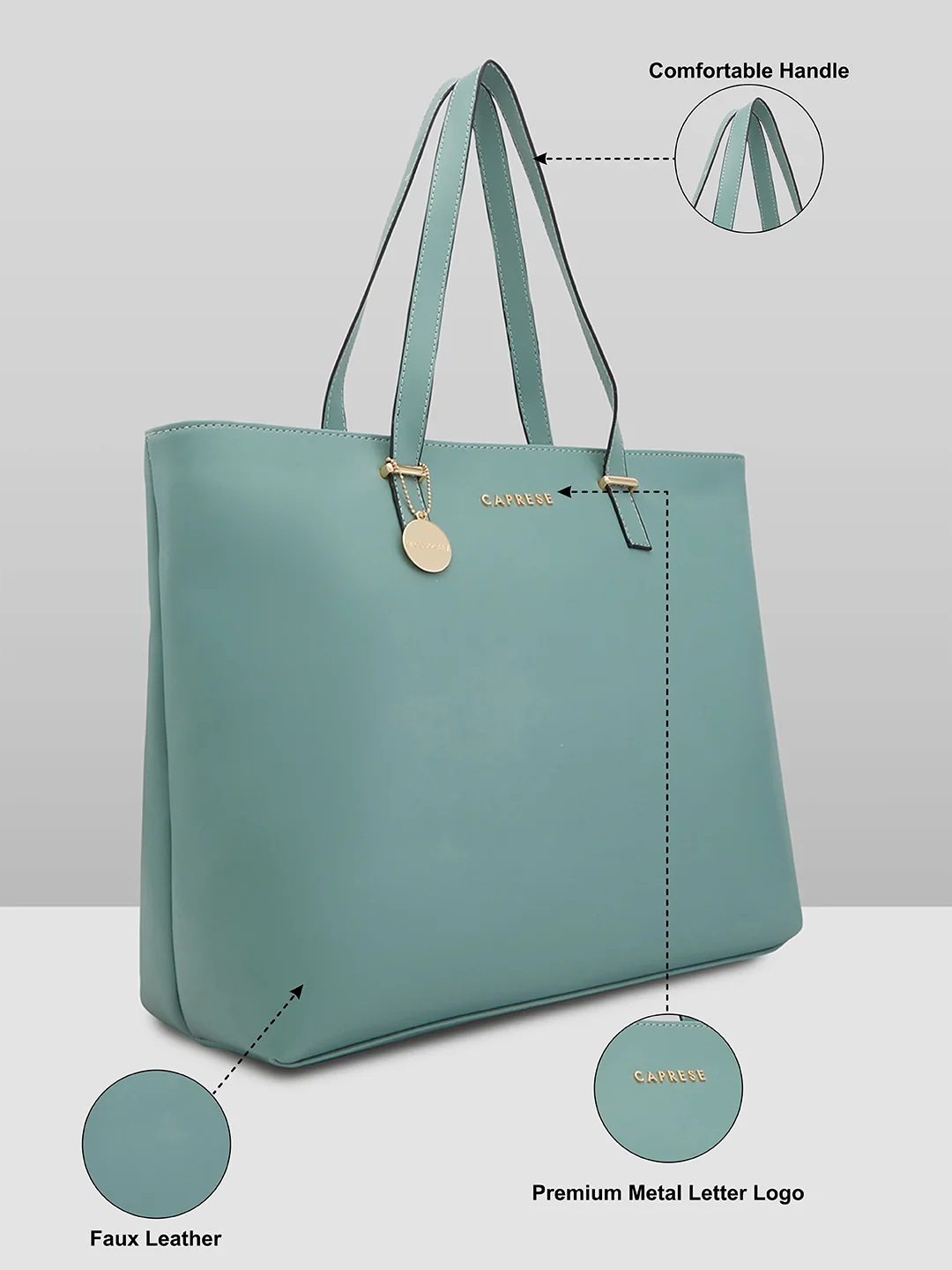 Caprese Simi Large Green Tote Bag - Image 6