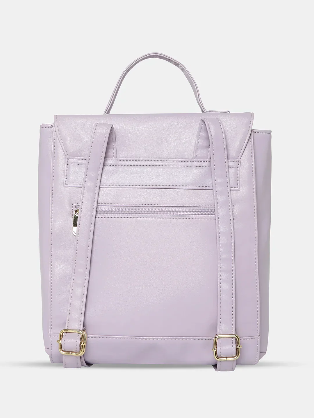 Caprese Snow Printed Medium Lavender Backpack - Image 5