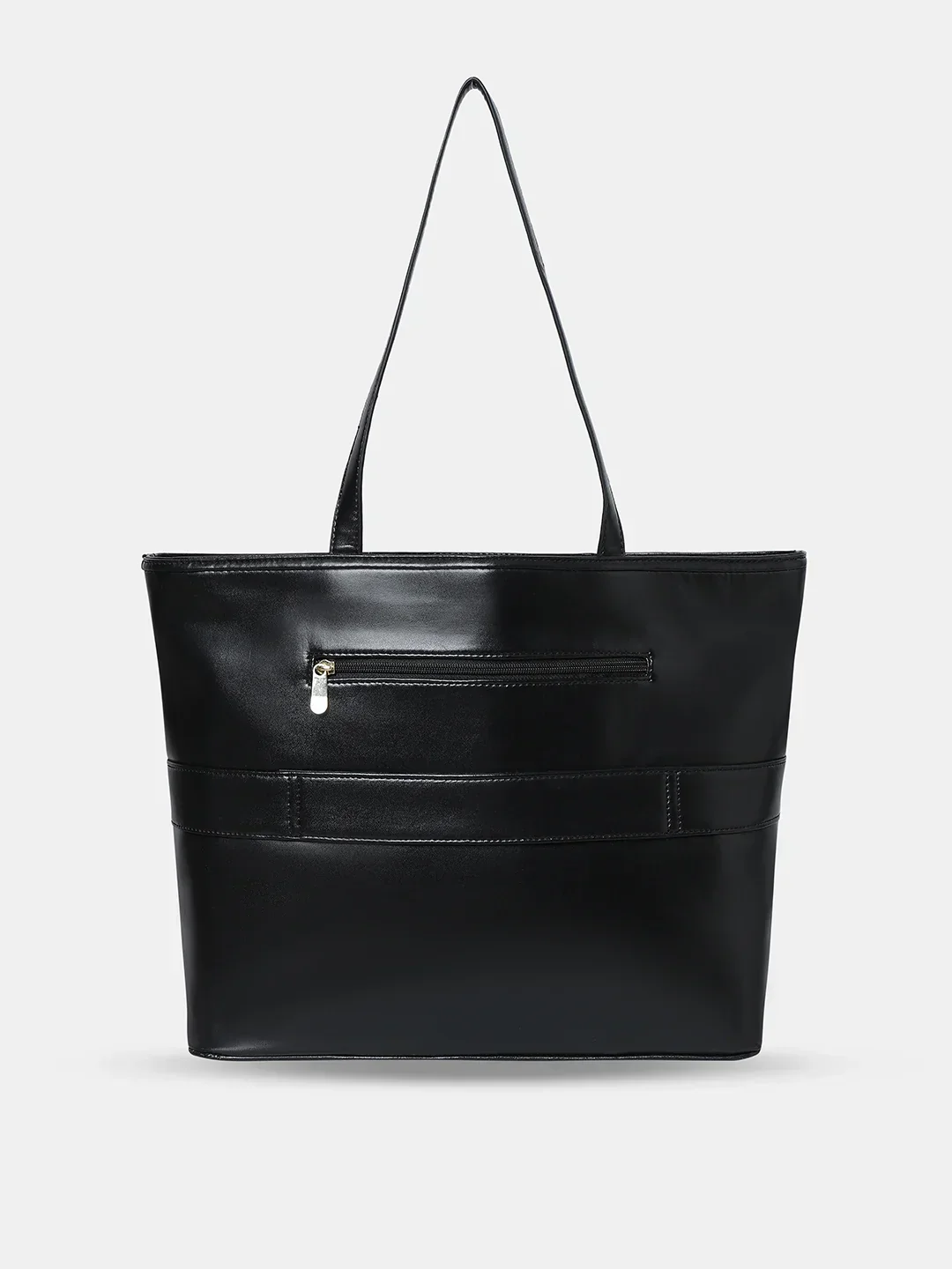 Caprese Snow Printed Large Black Laptop Tote Bag - Image 7