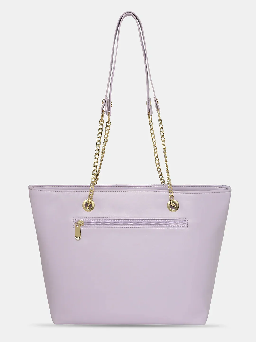 Caprese Snow Printed Large Lavender Satchel Bag - Image 7