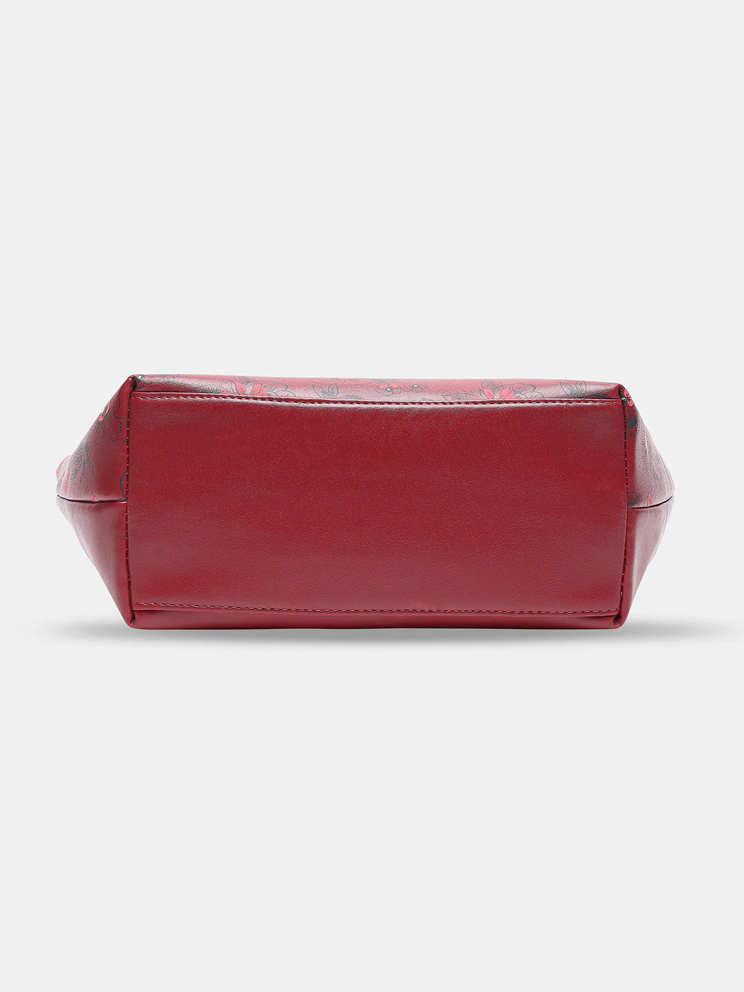 Caprese Snow Printed Large Maroon Satchel Bag - Image 8