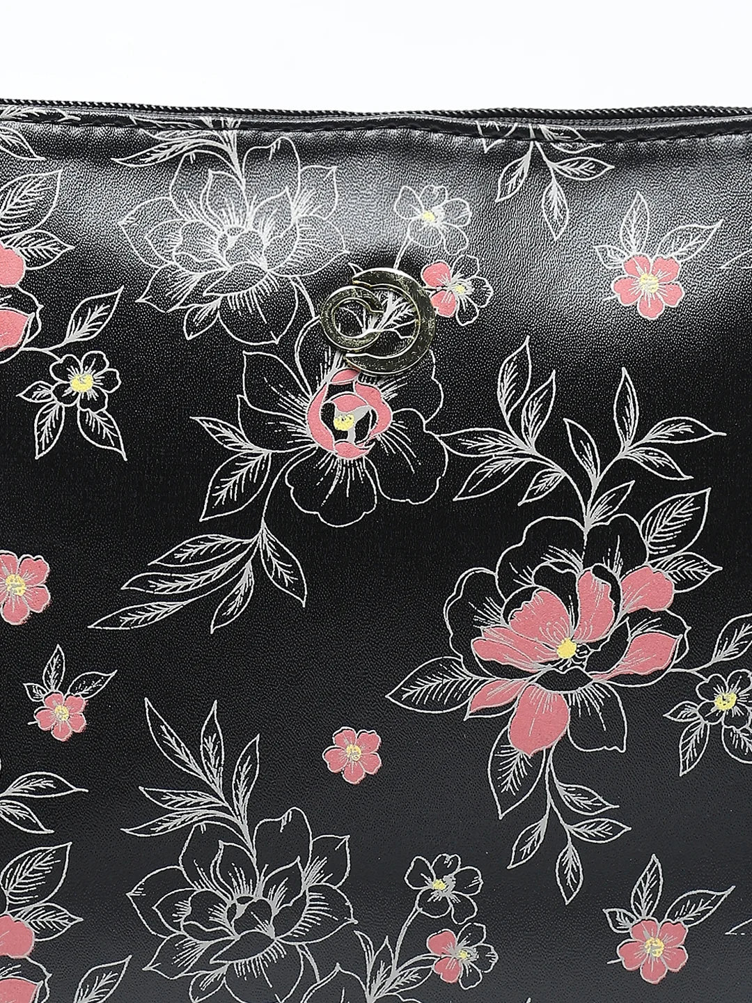 Caprese Snow Printed Medium Black Sling Bag - Image 8