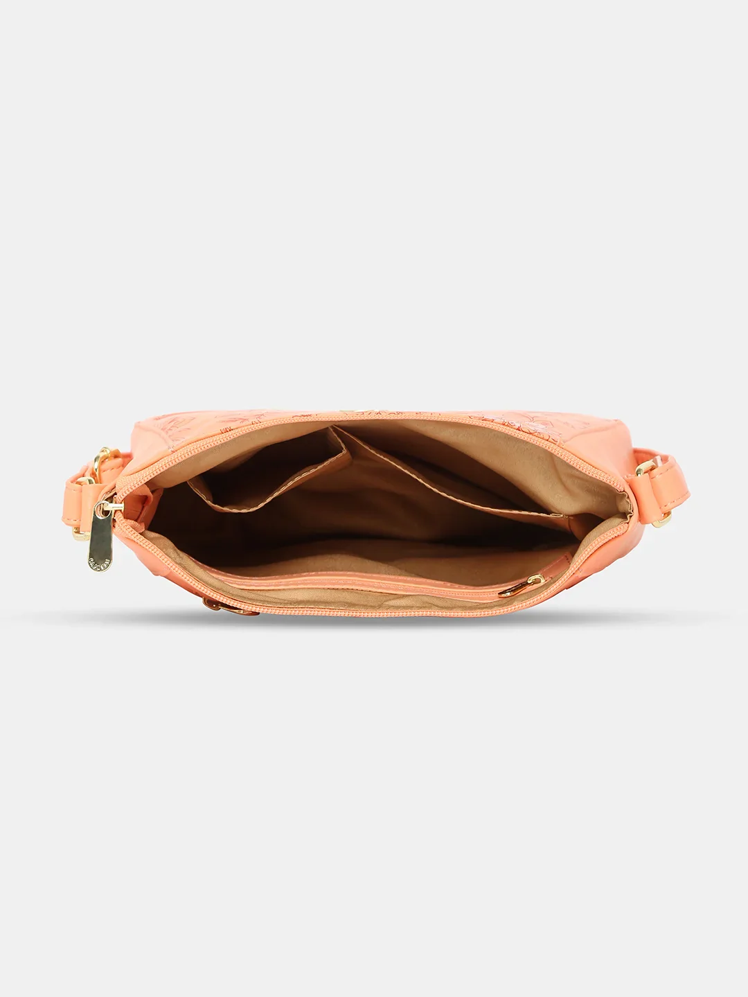 Caprese Snow Medium Printed Coral Sling Bag - Image 10