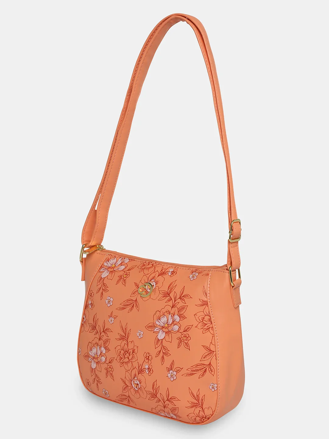 Caprese Snow Medium Printed Coral Sling Bag - Image 6