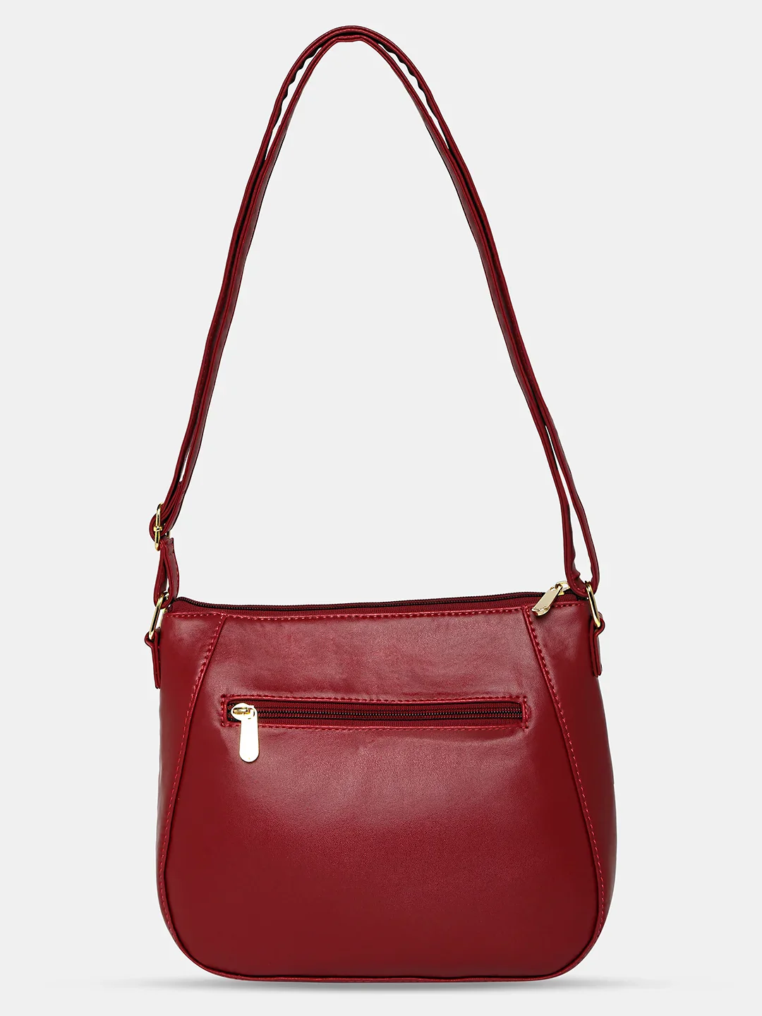 Caprese Snow Medium Printed Maroon Sling Bag - Image 7