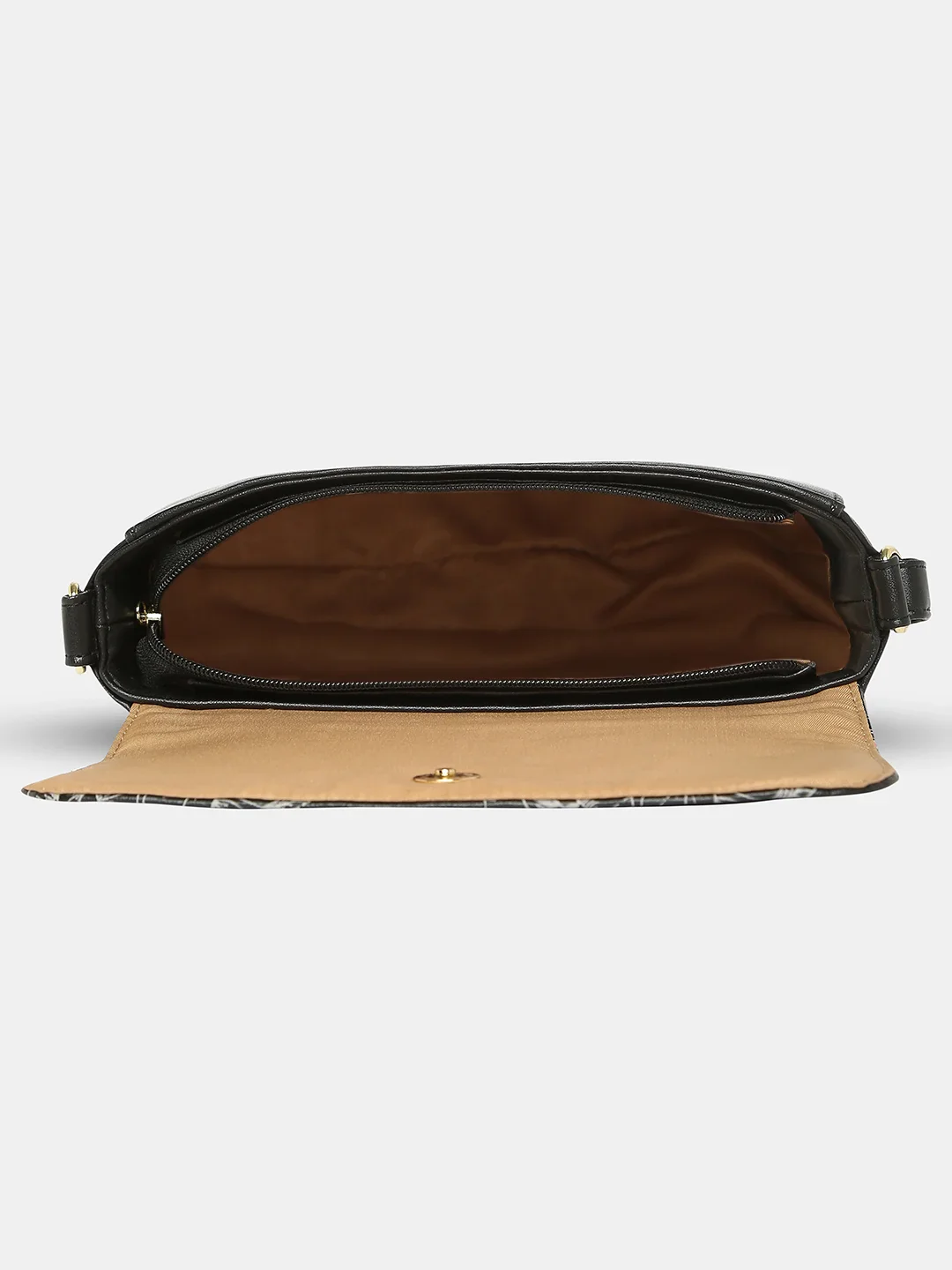 Caprese Snow Printed Small Black Sling Bag - Image 10