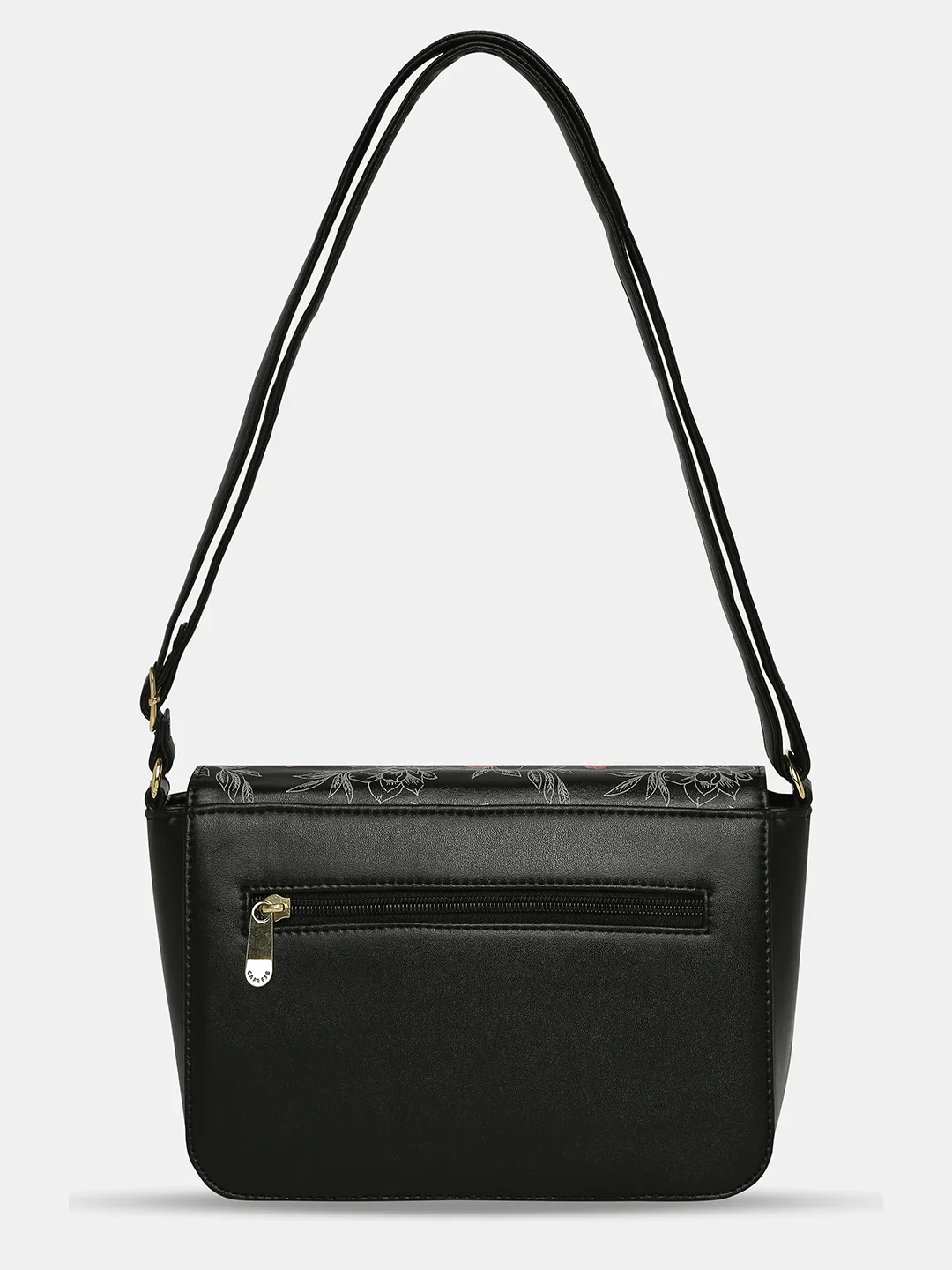 Caprese Snow Printed Small Black Sling Bag - Image 7