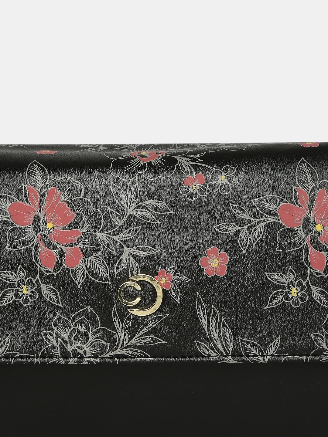 Caprese Snow Printed Small Black Sling Bag - Image 8