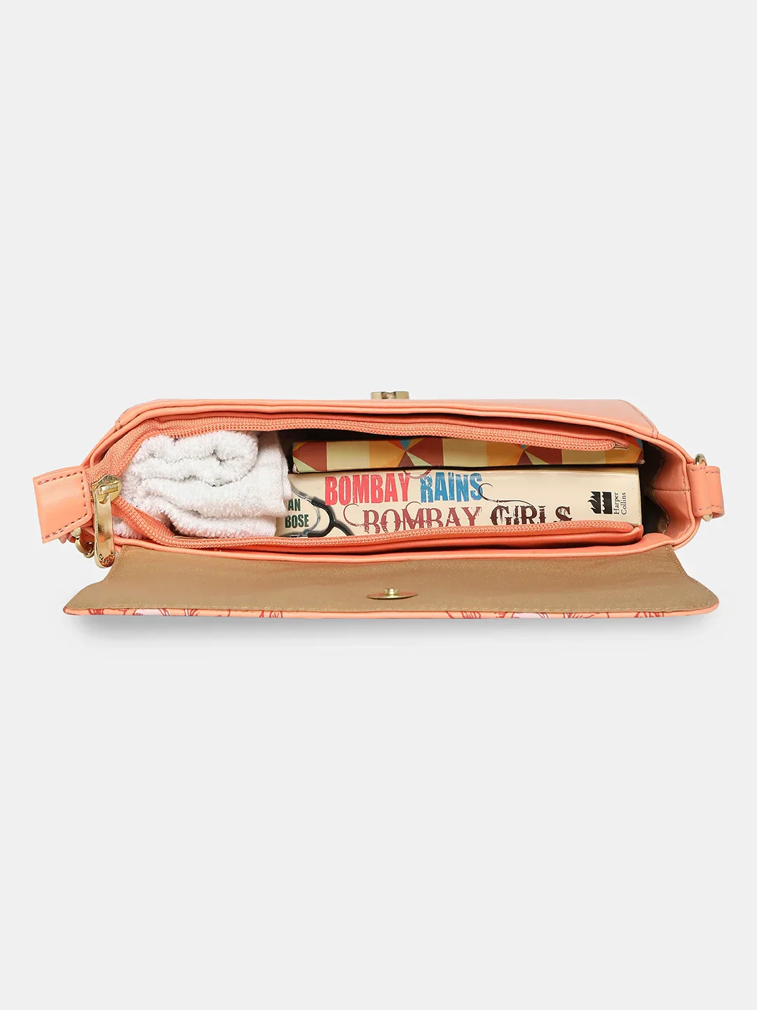 Caprese Snow Small Printed Coral Sling Bag - Image 11