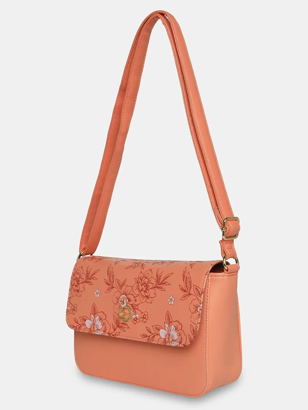 Caprese Snow Small Printed Coral Sling Bag - Image 6
