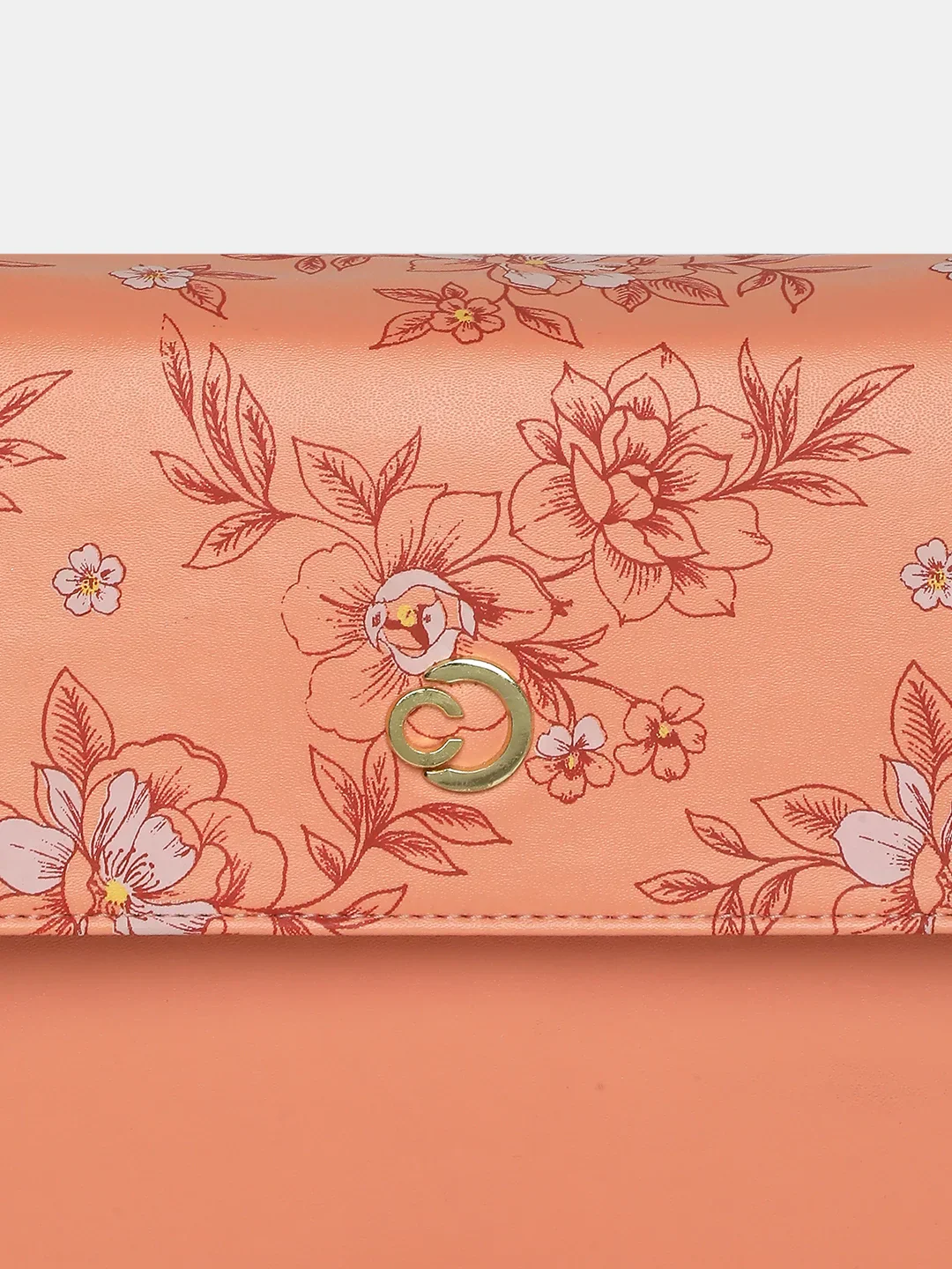 Caprese Snow Small Printed Coral Sling Bag - Image 8
