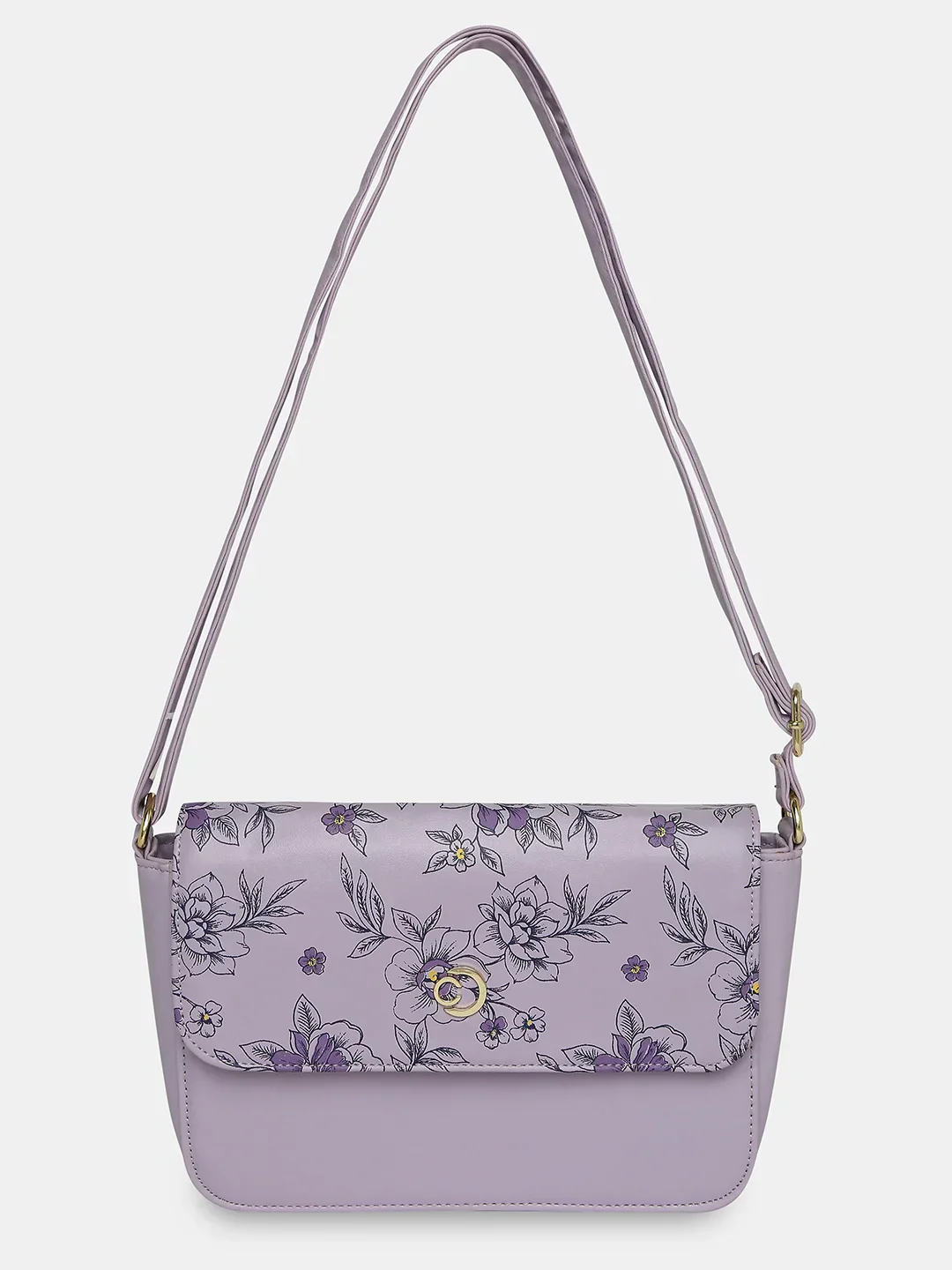 Caprese Snow Small Printed Lavender Sling Bag
