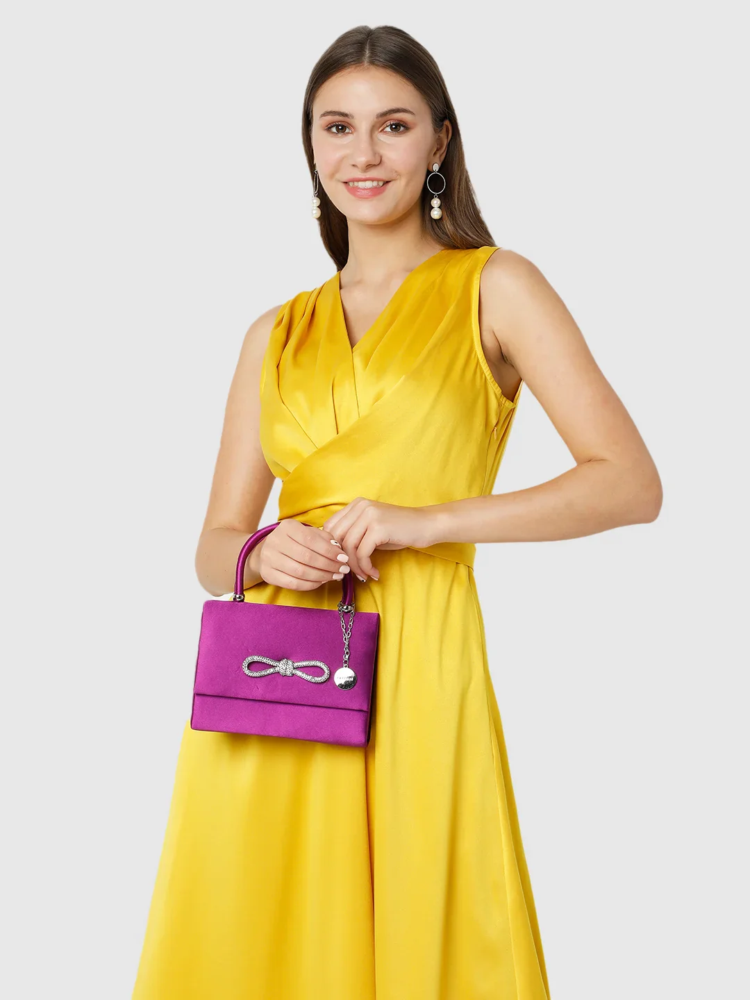 Caprese Sofia Small Purple Clutch - Image 3
