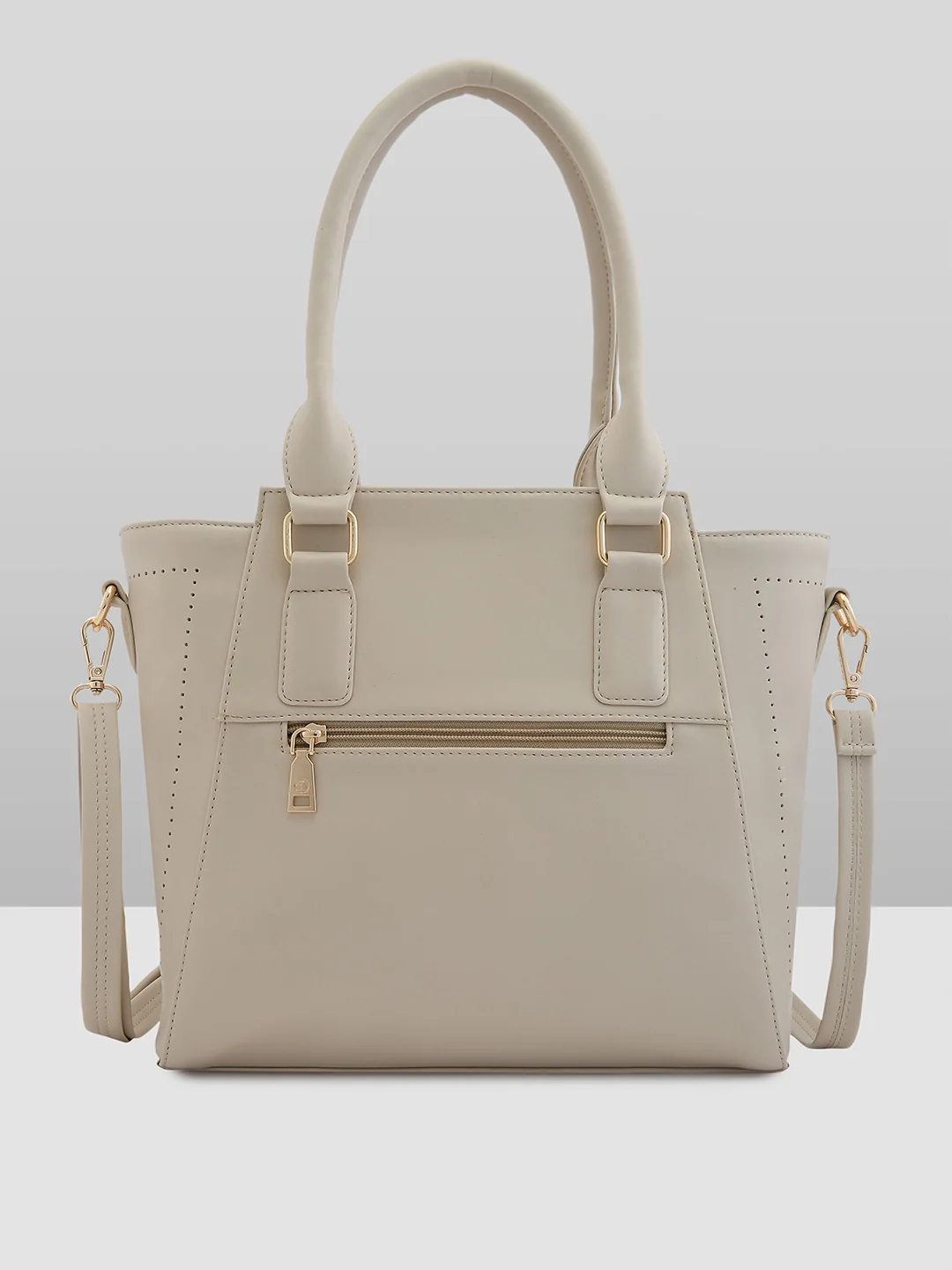 Caprese Solena Medium Beige Satchel Bag - Image 5