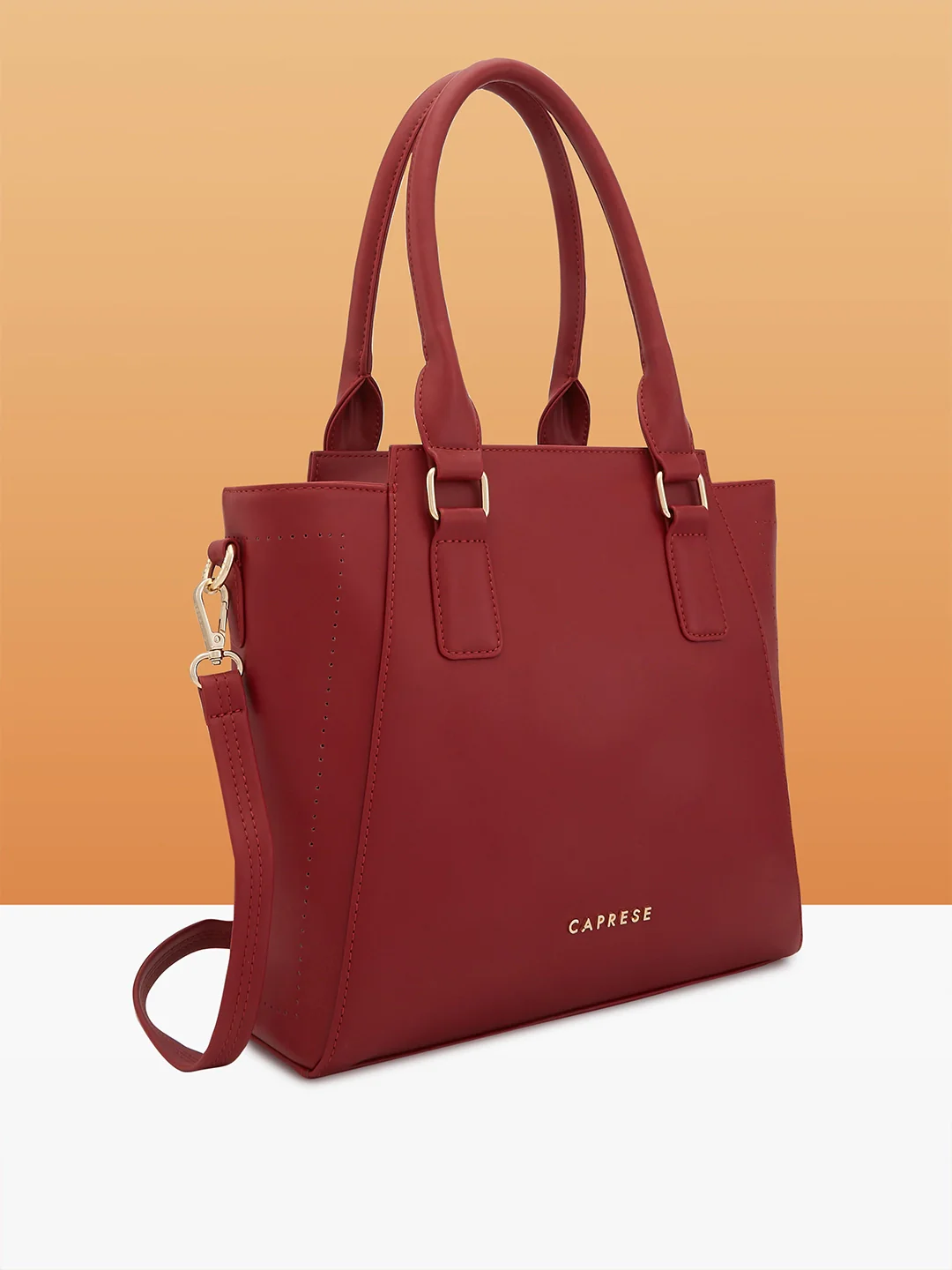 Caprese Solena Medium Red Satchel Bag - Image 3
