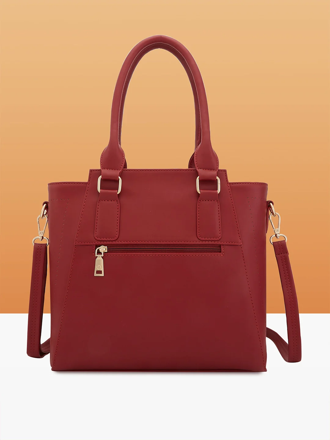 Caprese Solena Medium Red Satchel Bag - Image 4