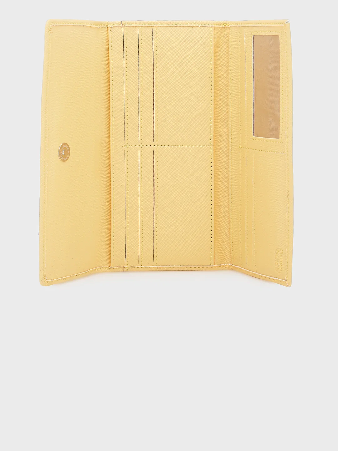 Caprese Sophia Medium Yellow Flap Wallet - Image 4