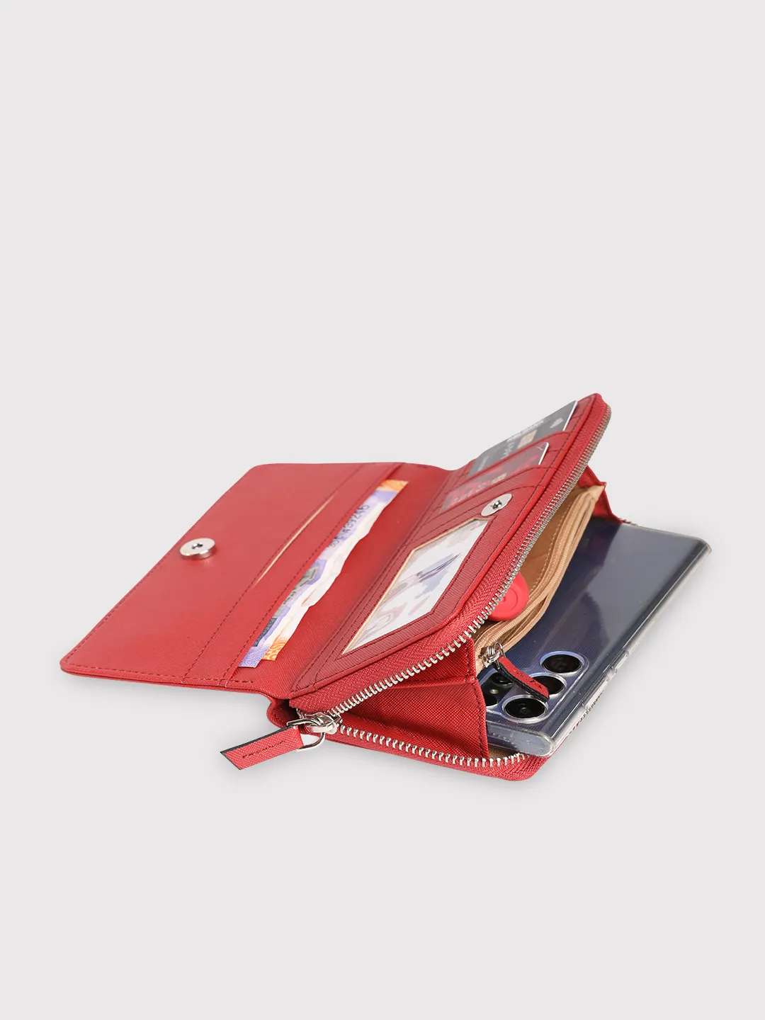 Caprese Sophia Large Red Zip Around Wallet - Image 6