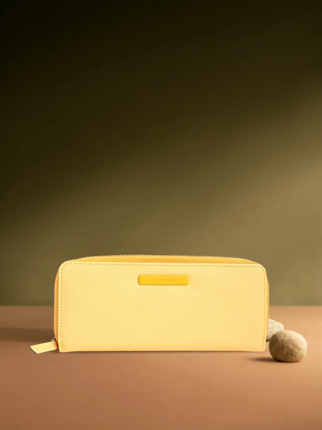 Caprese Sophia Large Yellow Zip Around Wallet - Image 12