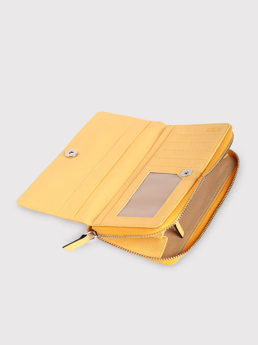 Caprese Sophia Large Yellow Zip Around Wallet - Image 5