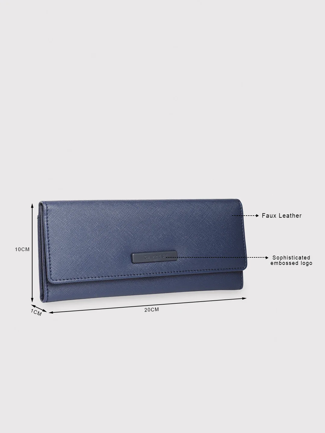 Caprese Sophia Medium Navy Flap Wallet - Image 11