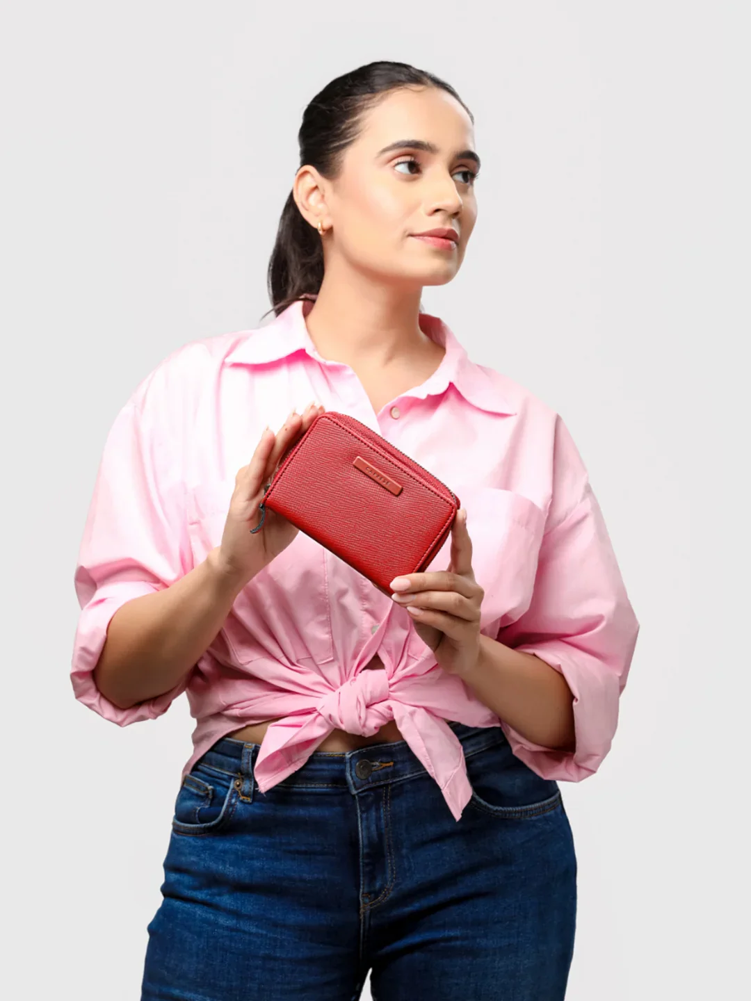Caprese Sophia Small Red Zip Around Wallet - Image 13