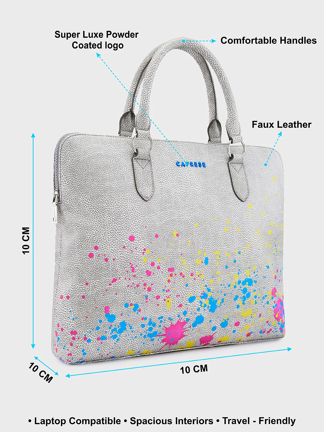 Caprese Splash Large Beige Laptop - Image 7